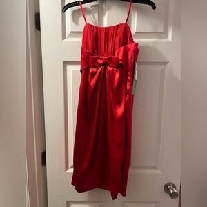 Strapless silky red dress size 4 NWT CHRISTMAS PARTY PERFECT!